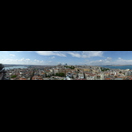 Vom Galataturm: Links das Goldene Horn, rechts der Bosporus